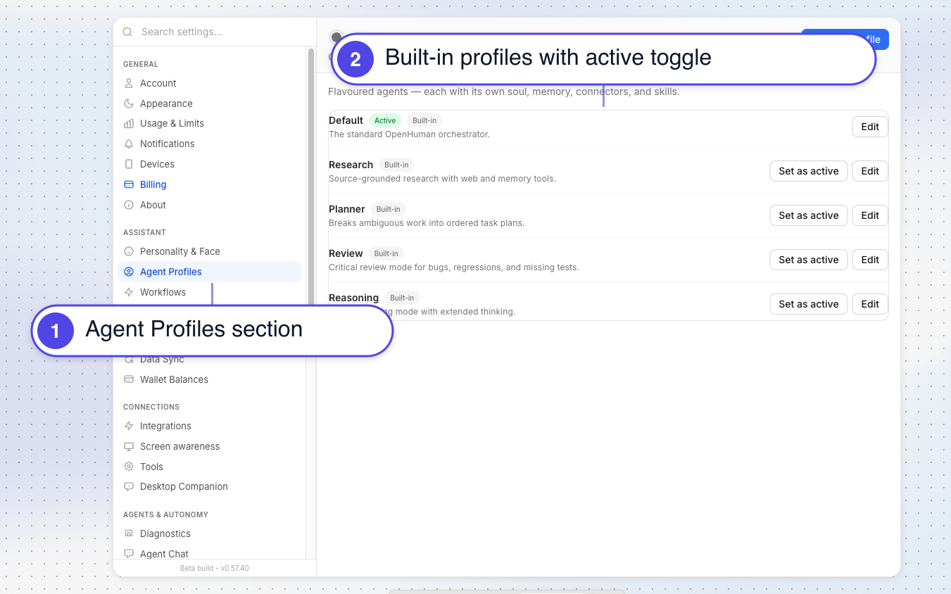 Navigate back from a settings sub-panel